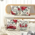 thumbnail image 5 of Christmas Wreath Throw Pillow Covers Winter Holiday Decorations Cushion Cover Set Of 4, 5 of 5