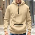 thumbnail image 2 of ITSAME Boys Half Zip Hoodie Pullover Long Sleeve Active Fit Casual Sweatshirt with Kangaroo Pocket Size 15, 2 of 7