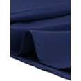 thumbnail image 5 of Agnes Orinda Women's Plus Size Chiffon Top Notched V Neck Puff Short Sleeve Casual Solid Blouse 3X Navy Blue, 5 of 6