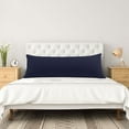 thumbnail image 3 of PiccoCasa Pillowcase for Long Pillow Zipper Closure Brushed Microfiber, Standard Navy Blue, 3 of 7