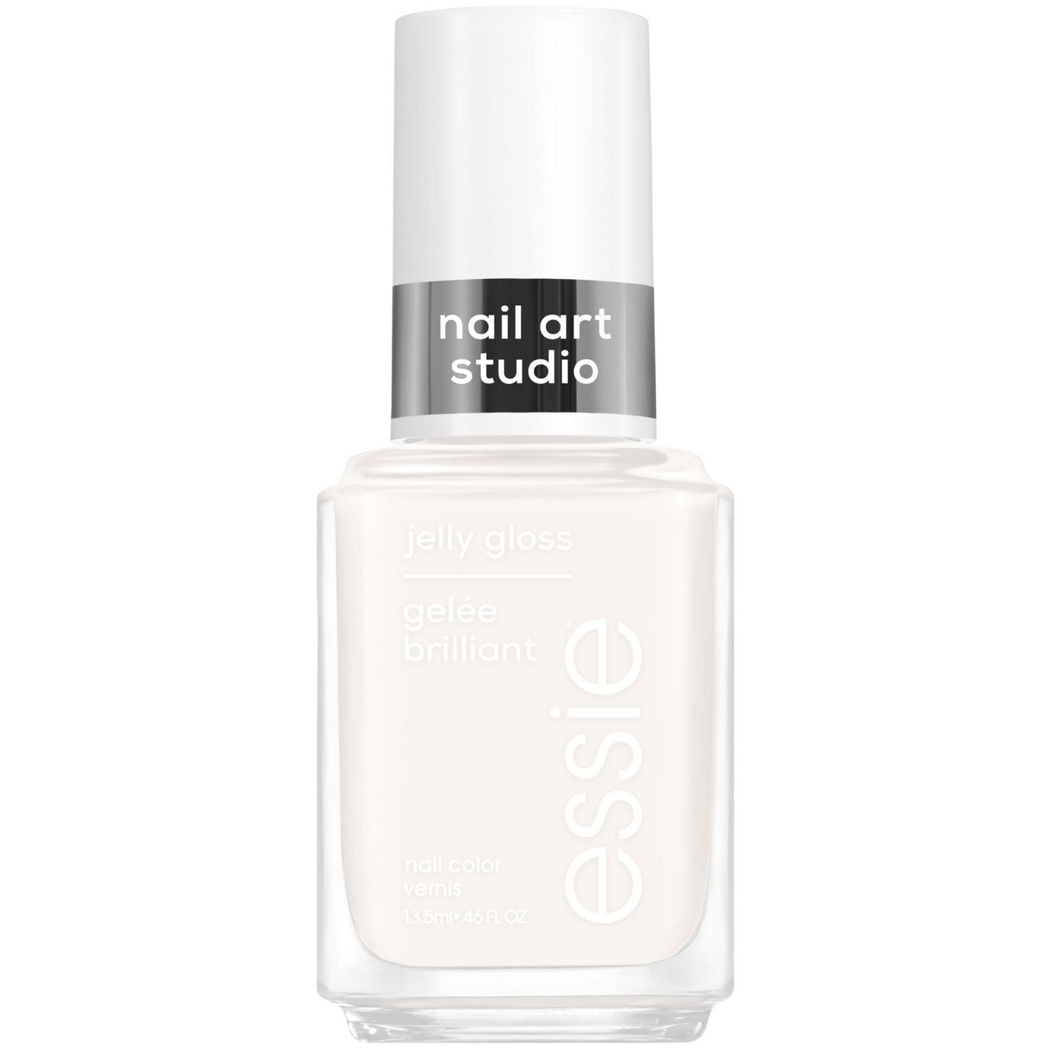 essie nail art studio jelly nail polish, sheer jelly finish, artic jelly, white, 13.5 ml, -