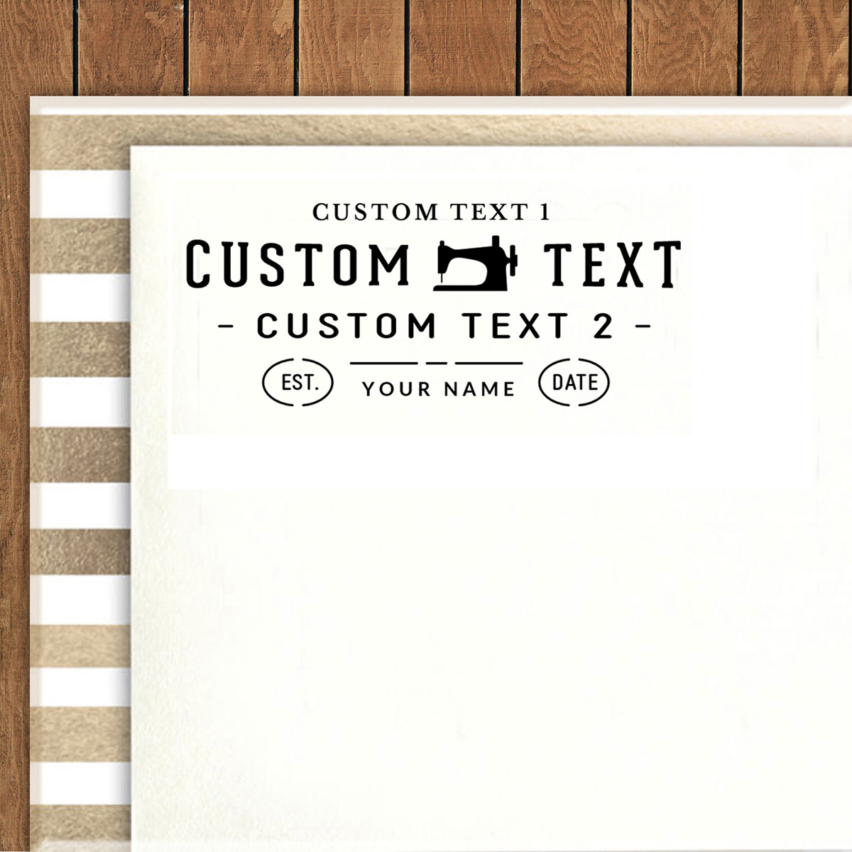 Printtoo Custom Text Self Inking Shop Address Personalized Sewing Logo