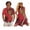 Polynesian Floral Red, variant on Jeiento Tropical Flower Matching Vacation Outfits for Couples Summer Dress for Women Casual Button Down Shirt Short Sleeve Hawaiian Couples Matching Outfits Tiered Pleated Tank Sundress