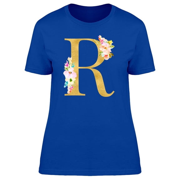 The Letter R With Flowers Tee Women's -Image by Shutterstock