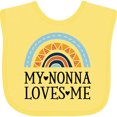 thumbnail image 3 of Inktastic My Nonna Loves Me Rainbow Boys or Girls Baby Bib, 3 of 4