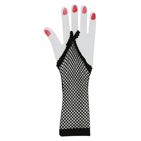 Black Fishnet Fingerless Gloves