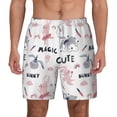 thumbnail image 3 of Uemuo Cute Magic Bunny Pattern Mens Swim Trunks Quick Dry Board Shorts with Mesh Lining, Stretch Beach Shorts Quick Dry No-Chafing Board Shorts-Medium, 3 of 9