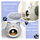 thumbnail image 4 of 2 En 1 Cama Cueva Y Casa Para Gato Perro Cachorro Con Cojín Belug, Gris, 4 of 5