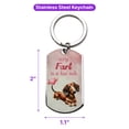 thumbnail image 5 of Every Fart is Love Note Dachshund Guilty Face Happy Valentine's Stainless Steel Keychain Wiener Dog Lover Gifts Idea Collar Charm Tag Keyring - 01016, 5 of 5