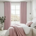 thumbnail image 5 of Top Finel 100% Blackout Linen Pleated Window Shades, Pink 52 x 84 Inches, 5 of 8