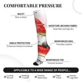 thumbnail image 3 of Bixox Watermelon Gnome Print Compression Socks,Compression Socks Women & Men Circulation for Medical,Running,Athletic, 3 of 7