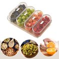 thumbnail image 2 of 1Pc/4 Uds plato de fruta con bandeja bandeja de frutas secas organizador de aperitivos para sala de estar JShteea El nuevo, 2 of 6