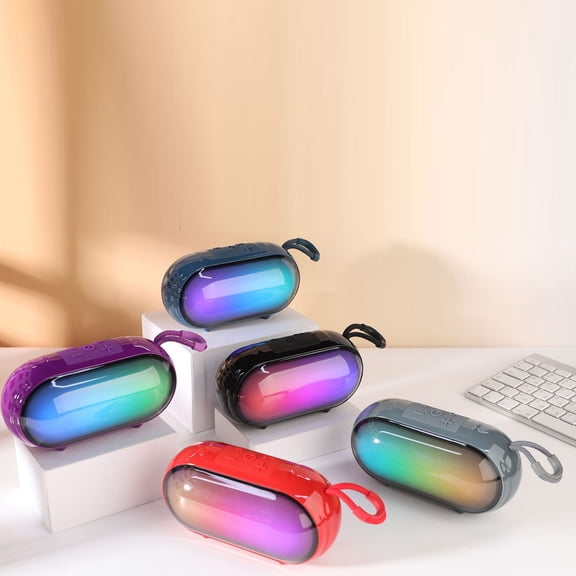 kkbbma under $5 Wireless Portable Speaker, Waterproof Bluetooth Speaker, Loud Stereo Sound, Colorful RGB Lights,Bluetooth 5.3 for Outdoor/Home/Party, Gift Ideas