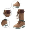 thumbnail image 5 of Xiaoxatg Women's Mid-Calf Boots Durable Outdoor Thermal Winter Warm Boots for Women 8.5 Brown, 5 of 5