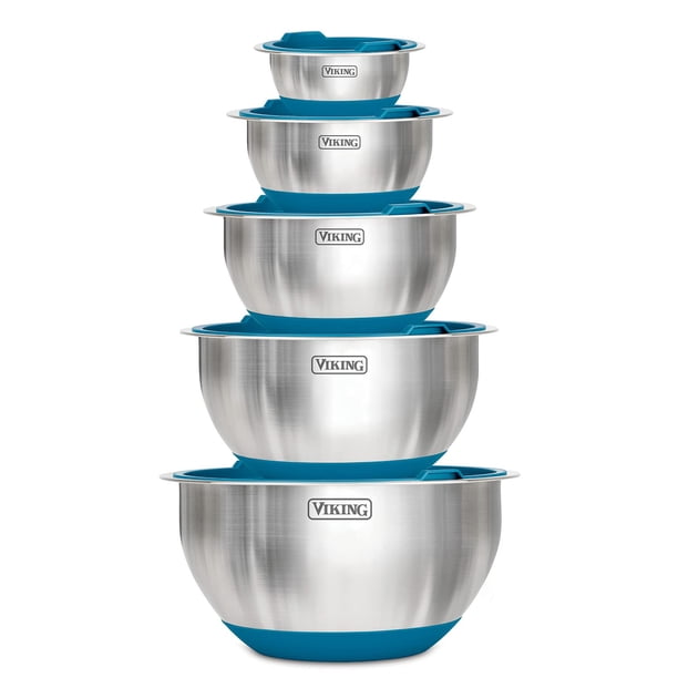 Juego de cuencos para mezclar Viking Culinary de acero inoxidable, 10 piezas