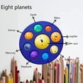 thumbnail image 4 of Solar System Fidget Dimple Toy, Simple Sensory Dimple Fidget Toy, Cute 9 Planets Mini Pop Dimple Gadgets, Silicone Bubble Flipping Board Fidgets, Stress Reliever for Home Office School (Multicolor), 4 of 8