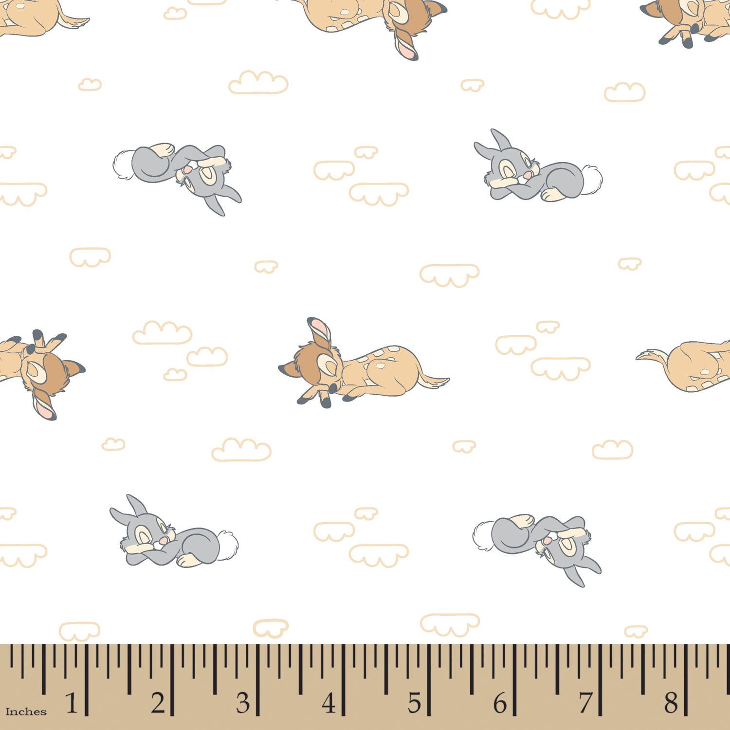 Disney Bambi Nursery Sweet Dreams Flannel White 42 43 Disney Bambi Nursery Sweet Dreams Flannel White 42 43 Width Fabric By The Yard