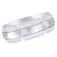 thumbnail image 3 of AFFY 8mm Mens Anniversary Wedding Band Ring In 14k Solid White Gold Ring Size-6, 3 of 3
