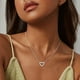thumbnail image 3 of Collares de corazón para mujer, collares de plata de ley 925 para mujeres y niñas, bonitos collares de plata con colgante de corazón abierto con circonita cúbica, 3 of 5
