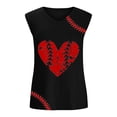 thumbnail image 4 of Qiopertar T-Shirt Sans Manches à Col en V Imprimé Mode Décontractée pour Femmes Pull Tops Deals of the Week Liquidation à Moins de 5$ jusqu'à 90% de Réduction, 4 of 5