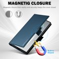 thumbnail image 4 of Wallet Case for Google Pixel 9a, Classic Shockproof PU Leather Magnetic Flip Cover with Card Holder Stand Feature and Full Body Protection Phone Case Cover for Google Pixel 9a, Blue, 4 of 6