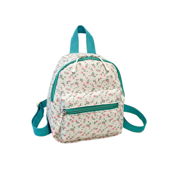 Small Backpack, Mini Floral Backpack Purse Cute Backpacks for Women, Casual Daypack Bag for Travel Office Daily Use (Sky Blue)