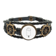 thumbnail image 1 of Contorno negro Sesame helados paletas Pulsera marina tejida en cuero, 1 of 4