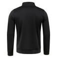 thumbnail image 4 of Mens Track Jackets Mock Neck Full Zip Sweatshirts Thin Fleece Jackets with Stand Collar & Zipper Pockets Black 3XL, 4 of 4