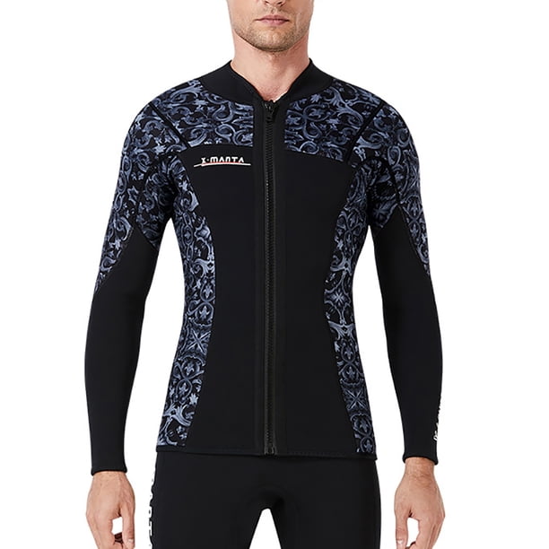 Vela de buceo 3 mm Tops de traje de neopreno Premium Neopreno Tits UV Protección de UV Buceo de buceo Scuba de canoa para aeróbicos de agua Snorkeling Gray XL seitruly OD003290-14