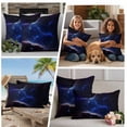 thumbnail image 5 of Navy Blue Sky Outdoor Waterproof Pillow Covers, Modern Art Stars Decorative Square Throw Pillowcase Sofa Cushion Sham for Patio/Couch/Chair, 26"x26" 2 Pack, 5 of 8