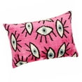 thumbnail image 2 of Pink Eyes Silk Velvet Ikat Pillow, 16" X 24", Case Only, 2 of 5