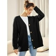 thumbnail image 4 of Women's Cardigan 2023 Open Front Oversized Button Lightweight Sweaters V Neck Loose Cardigans Knit Outwear, 4 of 8