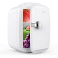 thumbnail image 1 of Mini nevera, refrigerador portátil y calentador de 4 litros/6 las para el cuidado de la piel, cosméticos, bebidas, alimentos, ideal para recámara, oficina, coche, recámara, certificación, 1 of 5