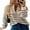 01-White, variant on Sweaters for Women Zip up Crew Neck Long Sleeve Striped Sweater Knitted Pullover Sweaters Tops Winter Womens Sweaters Alsol Lamesa