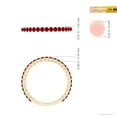 thumbnail image 4 of ANGARA Natural Prong Set Round Ruby Eternity Wedding Ring in 14K Yellow Gold for Women (Size-1.6mm) | July Birthstone, Birthday, Anniversary, Jewelry Gift for Women | Natural Ruby Ring, 4 of 9