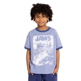 thumbnail image 3 of Jaws Boys Graphic Button Shirt with Short Sleeves, Sizes 4-18, 3 of 7