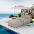 thumbnail image 3 of Outdoor Chaise Lounge Chair, Modern ANNY-H Lounge Chair, Patio Couch Sofa Comfy Patio Furniture Dense Foam Pool Loungers Lazy Sofa for Outside (Light Orange), 3 of 7