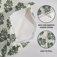 thumbnail image 2 of Green Floral Block Print Pillow Covers 16x16 Set of 2 Chinoiserie Flower Leaves Outdoor Decorative Throw Pillows Farmhouse Pillowcases Linen Cushion Case Decor for Home Sofa Couch Bed, 2 of 6