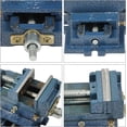 thumbnail image 2 of ALL-CARB 3 Inch Cross Clamp for Household or Industrial Clamping and Fixing Equipment Blue Aluminum Handle, 2 of 5