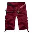 thumbnail image 2 of WERYOUNG Mens Spring Summer Comfortable Casual Thin Cargo Knee Length Shorts Versatile Trunks, Red, XS, 2 of 6