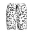 thumbnail image 4 of Wukai Hand Drawn Snake Men’s Short Pajama Pants With Pockets Soft Sleep Pj Shorts for Men-Medium, 4 of 6