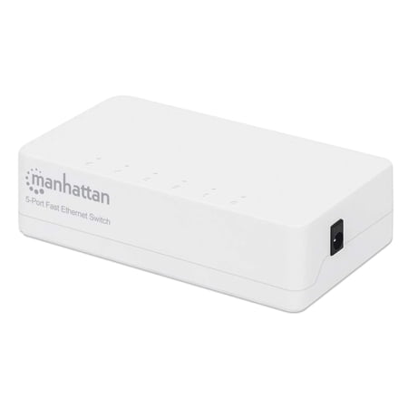 UPC: 0766623560672 | Manhattan 5-Port Fast Ethernet Switch – Desktop Size – Power-Saving Energy Efficient Ethernet Technology – White