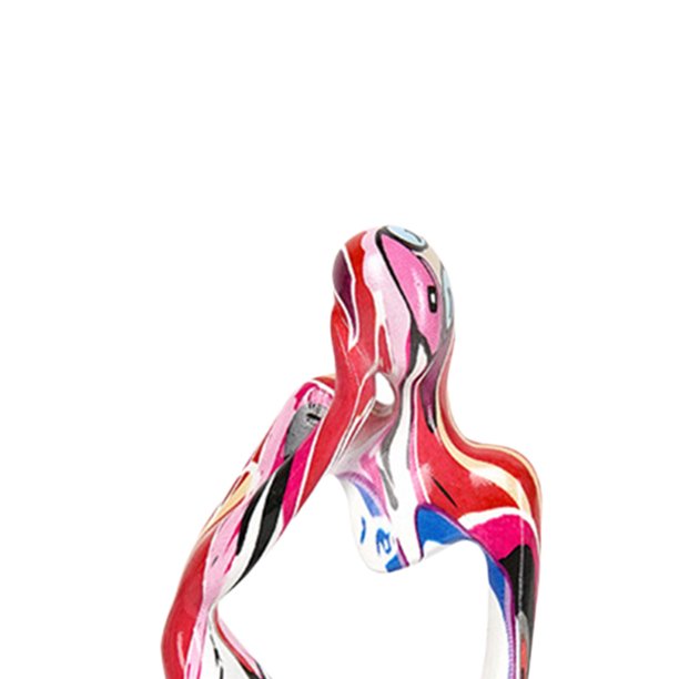 Resina Colorido Graffiti Escultura Pensador Figura abstracta (Pensador Izquierdo M) Ndcxsfigh Libre de BPA