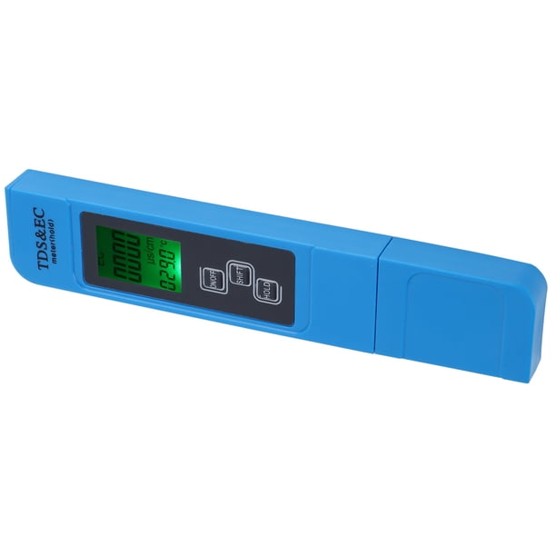 Medidor TDS Digital EC Portátil Probador de del Agua Con Sonda Sensible para múltiples aplicaciones Acuario Azul