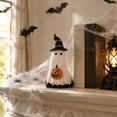 thumbnail image 5 of Hotyverty Cute Witch Hat Ghost Holding Pumpkin Resin Figurine, Spooky Tabletop Decor for Mantel Shelf Tiered Tray Halloween Party, Unique Halloween Gift for Fall Home Decor Collector & Gothic Lovers, 5 of 5