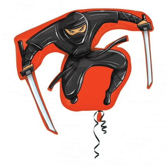 Ninja Karate Balloon Party Decoration XL 33" Super Shape Mylar Foil