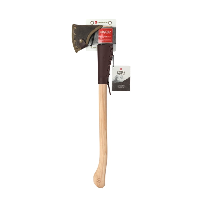 Swiss Tech 28-inch Drop Forged Steel Axe with Hickory Handle