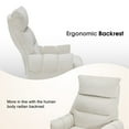 thumbnail image 4 of BarberPub Swivel Recliner Chair with Lumbar Support, Adjustable Height for Home Office, Beauty Salon, Facial, Massage, Eyelash Extension, Tattoo, Fabric, 4 of 5