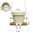 thumbnail image 3 of YAOMOBB Swing Design Planter Resin Flowerpot Hanging Planter Pot Adorable Smiling Expression Garden Indoor Outdoor Decoration, 3 of 6
