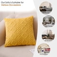 thumbnail image 7 of Taicans Throw Pillow Covers 18x18 Inch,Soft Plush Faux Wool Couch Pillow Covers,Fall Pillow Covers,Spring Decorative Throw Pillow Covers,Farmhouse Boho Couch Pillow Covers for Home Yellow, 7 of 7